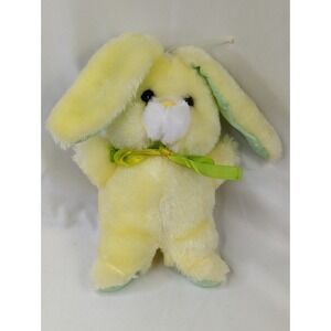 Yellow Bunny Rabbit Plush 6 Inch Deluxe Playthings Stuffed Animal Toy